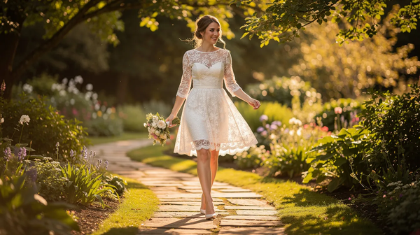 Why Short Wedding Dresses with Sleeves Are Making a Comeback