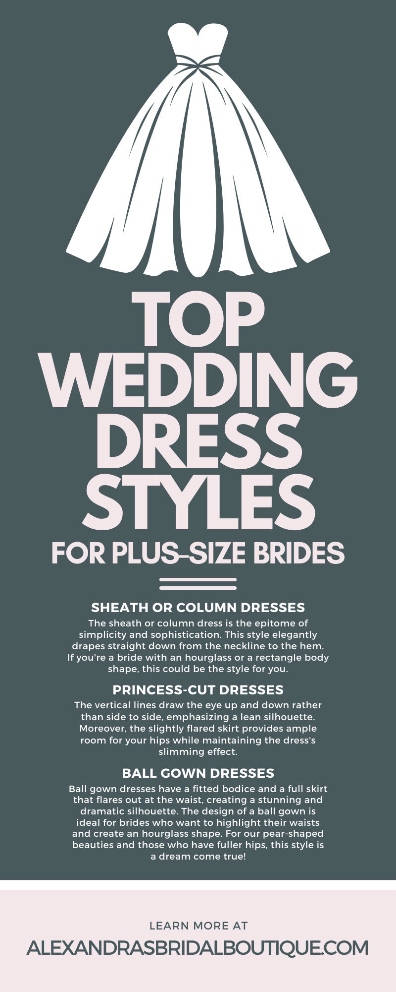 Top 5 Wedding Dress Styles for Plus-Size Brides Alexandra's Boutique Top 5 Wedding Dress Styles for Plus-Size Brides Alexandra's Boutique