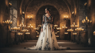 Unique Wedding Theme – Dramatic White and Black Wedding Dresses