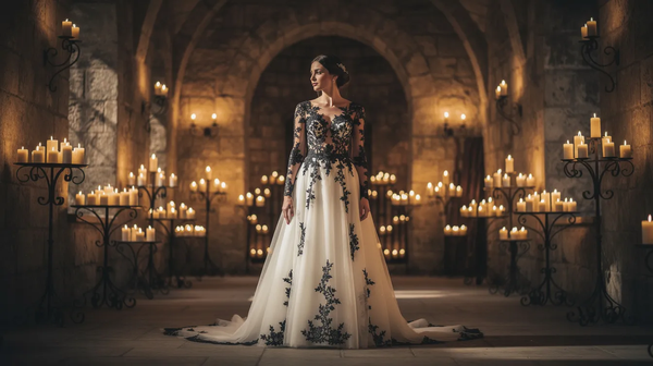 Unique Wedding Theme – Dramatic White and Black Wedding Dresses