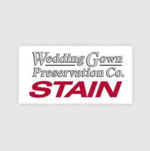 ATTACH STAIN STICKERS TO AREAS OF THE GOWN