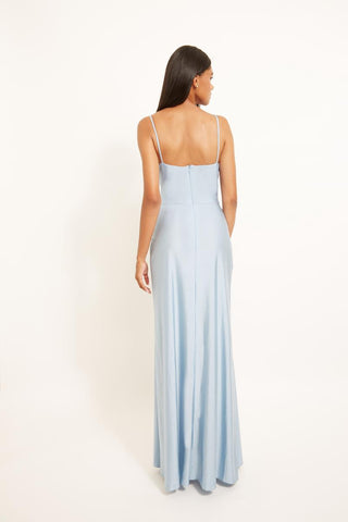 bari satin midi dress Slim fit satin midi dress
