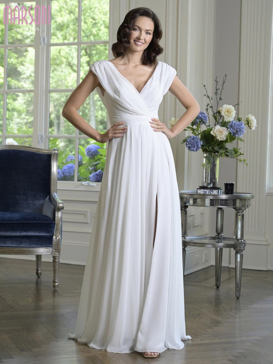 off white colour dress Marsoni by Colors Dress M251 Wisteria / 12