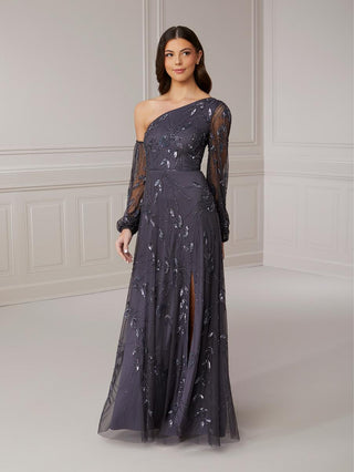 adrianna papell grey lace dress Adrianna Papell Layered Chiffon & Lace Gown Dress Sz 6 Grey Mrsp $258.00