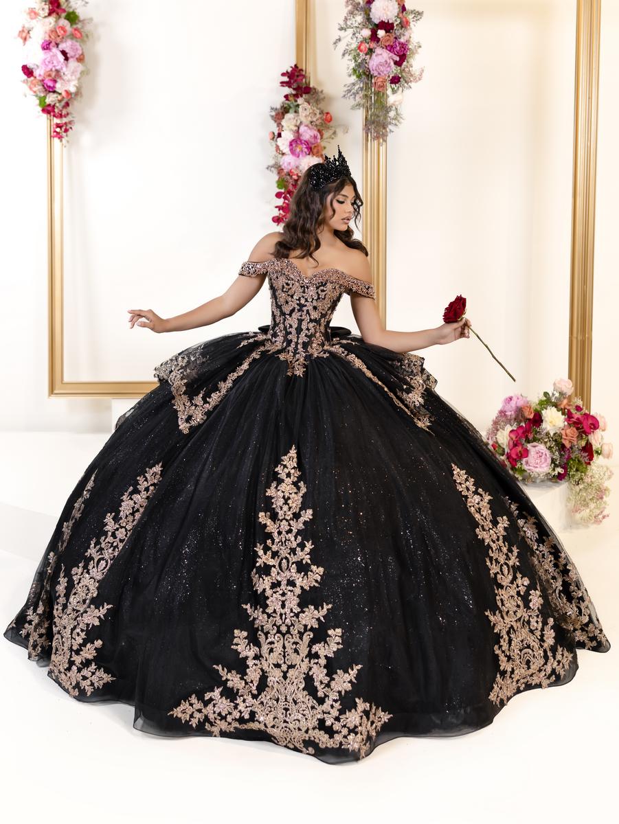 black and rose gold quinceanera dresses Princesa by Ariana Vara PR30085