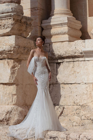 julie vino long sleeve wedding dress Rita 1956 Long Sleeve Open Back Bridal Gown by Julie Vino