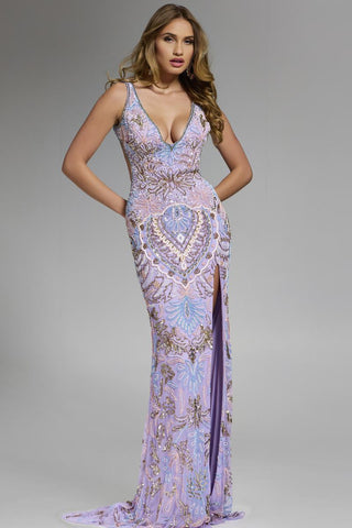 jovani lavender prom dresses Lilac Mermaid Cut Out Dress 37487