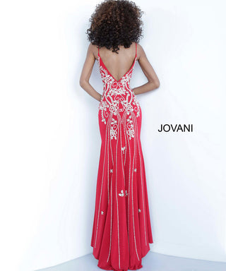 jovani evening dresses 2020 Jovani 39267 Long Mermaid Formal Floral Appliqued Evening Dress