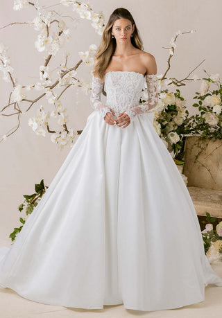 mori lee strapless lace wedding dress Julietta by Mori Lee Hope Wedding Dress