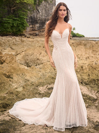 maggie sottero fit and flare dresses Romantic Fit-And-Flare Wedding Dress