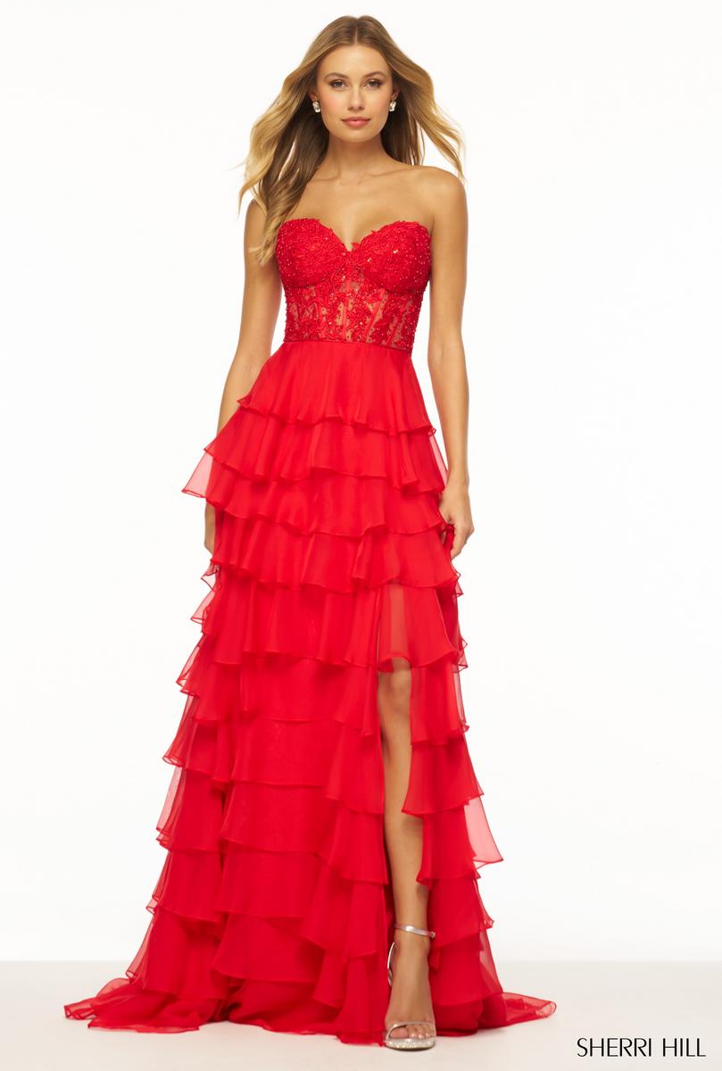 sherri hill red dress Sherri Hill Dress 56162 Light Blue / 10